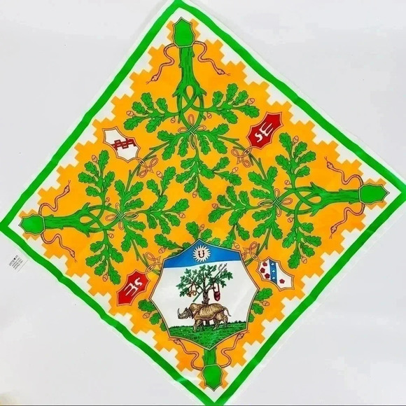 Vintage Accessories - Contrada Della Selva Rhinoceros and Oak tree flag